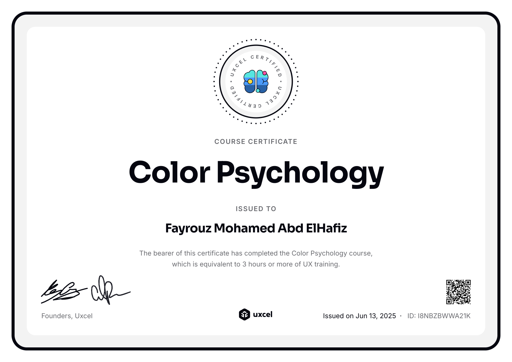 Fayrouz Mohamed Abd ElHafiz's certificate